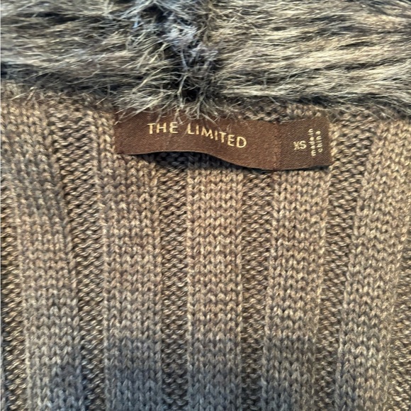 The Limited Brown Cardigan with Open Front and Plush Texture - Picture 7 of 7